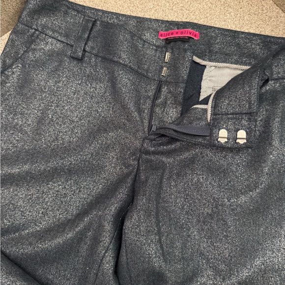 Alice + Olivia gray silver Straight Leg Pants - Picture 5 of 8